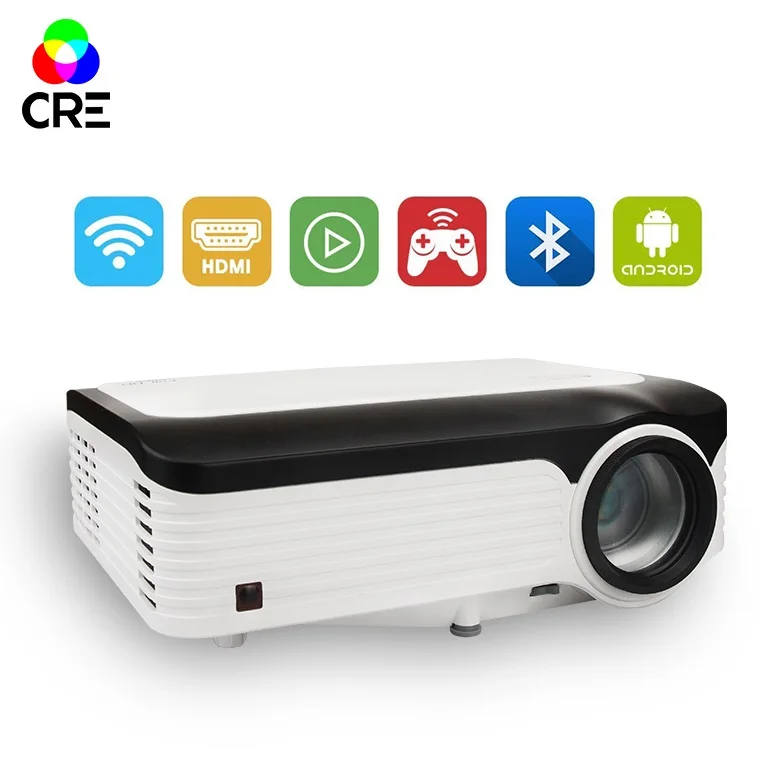 High Quality Smart Digital LED Beamer 4k Video Multimedia Portable 2kg 5000 Lumens Built-in Android Projector