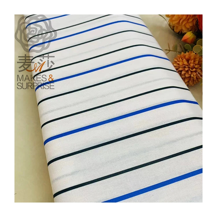 2024 Pure Cotton Fabric Knit Stretch Fabric Pink White Striped Pure Cotton Fabric For Clothing Pillows Blouses Bedding