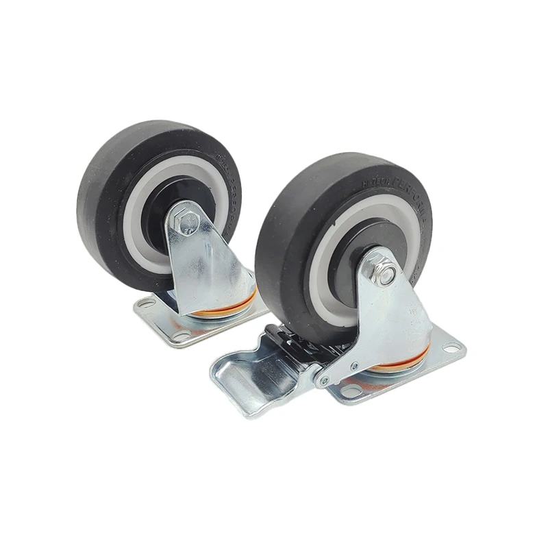 Single Rubber wheel With Steel Core And Bearing Mower caster wheels