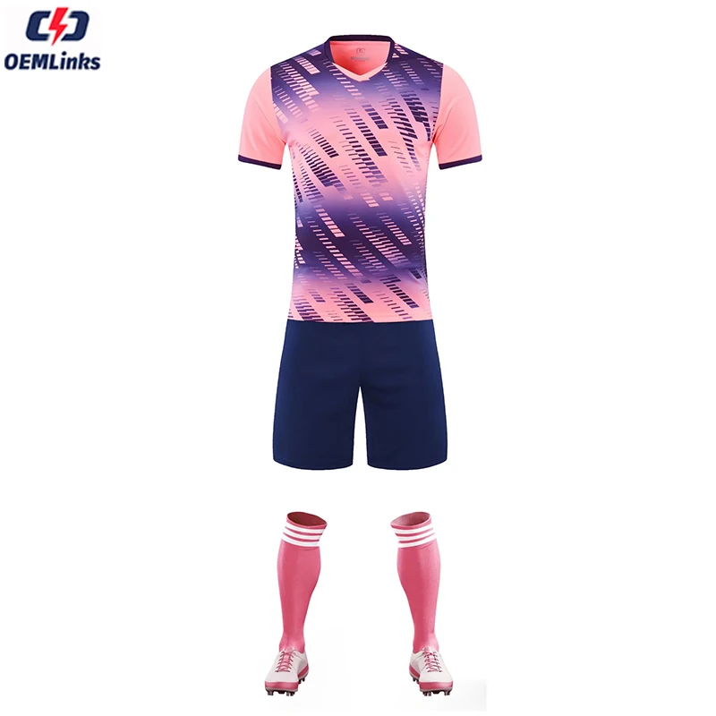 Dropshipping Football Jersey Wholesale Custom Soccer Jersey Cool Youth Team Wear Short Sleeve Set Football Uniform