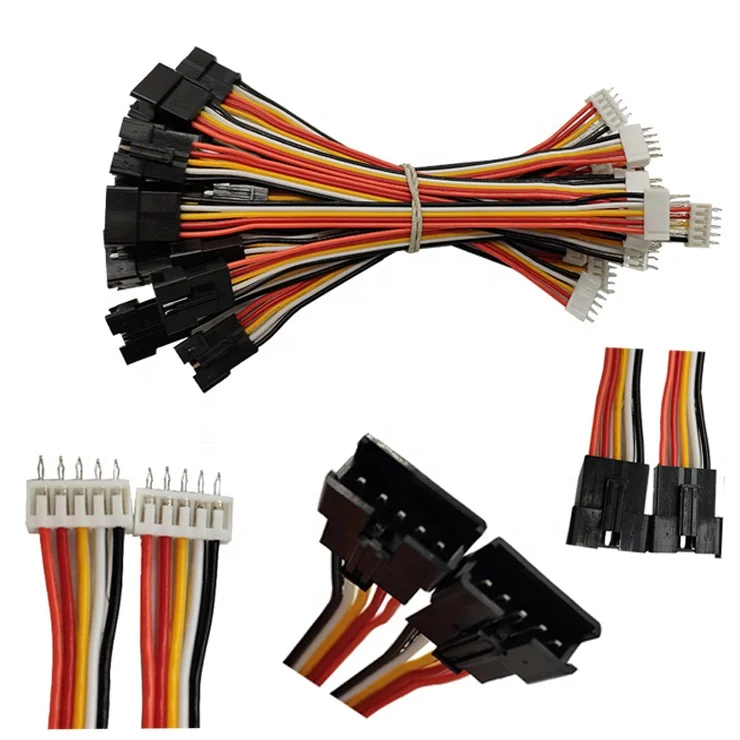 Factory Custom 2 3 Pin Wire Harness Assembly Molex/JST/XH/VH Terminal Plug Male and Female Connector plastic wire harness