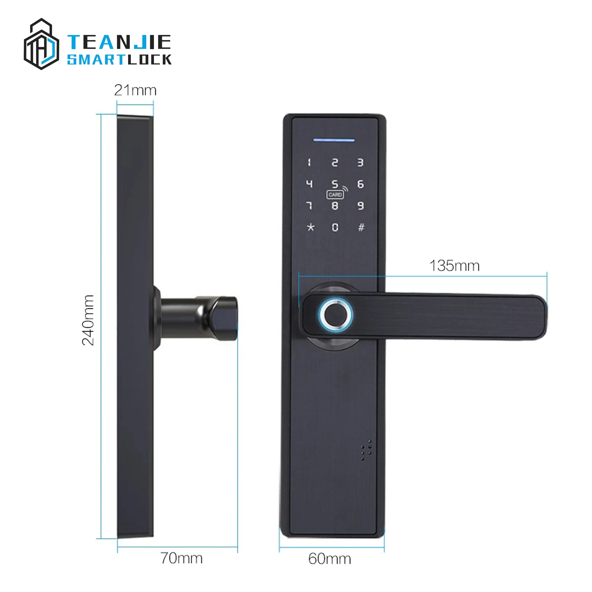 Fingerprint Digital Door Lock Keyless Password Outdoor Waterproof Smart Lock Doorbell Wifi