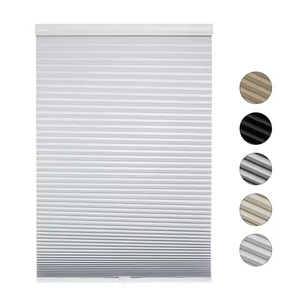 Window Curtain Cellular Shades Plisse Non-Woven Blackout Honeycomb Blinds Cordless Cellular Fabric