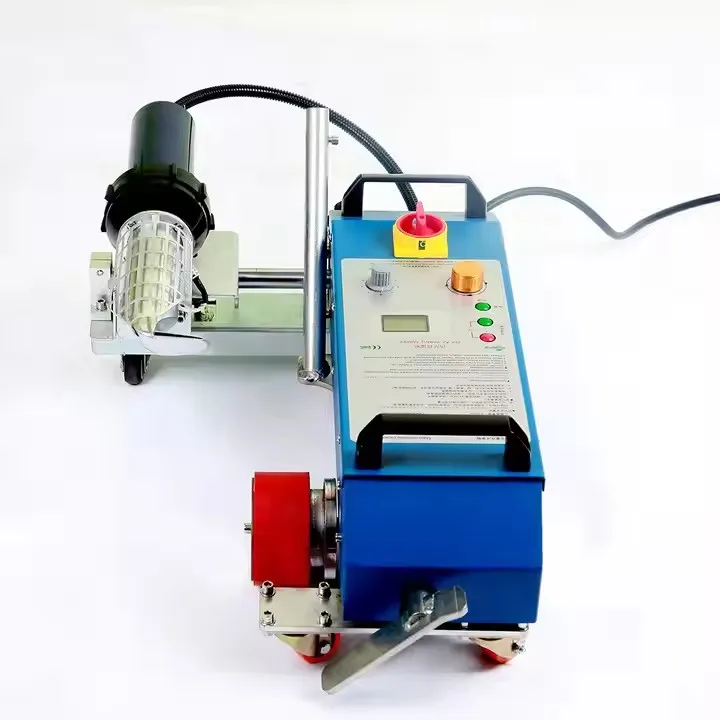3400W Welding Confidential Film Or Aluminum Foil Uniformly Coated Polyethylene Covered Belt Lap Welding PVC Liner Automatic