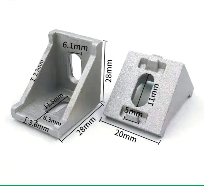 Bracket Aluminium Profile Corner Joint  Die Cast Aluminum Angle Bracket