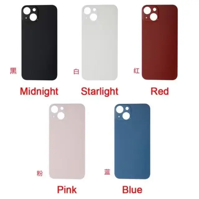 Big Hole Battery Cover glass Rear Door Housing Glass For IPhone 14 14 Plus Glass Replacement with LOGO