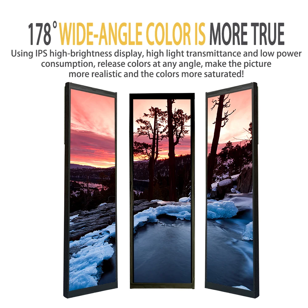 Factory Manufacturer Wholesale 7.9 inch LCD Screen Display Module, 400x1280 LCD Bar Display Widescreen IPS Monitor