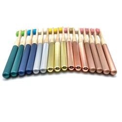 Aluminium Toothbrush With Replaceable Bamboo Head, Cepillo de dientes