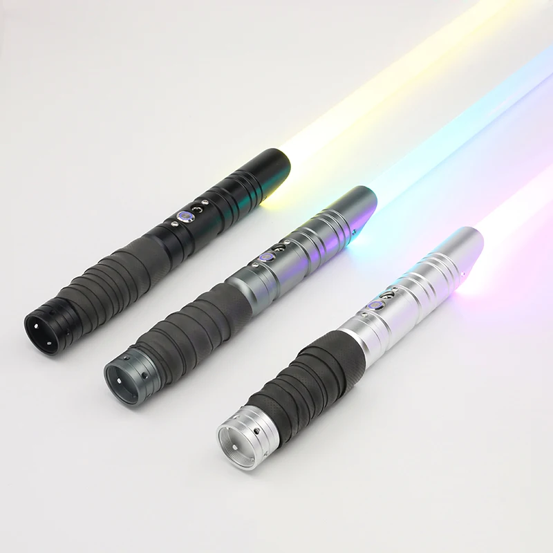 Saber NEW RGB Lightsaber Blaster Laser Sword with 10 Set Soundfonts and LED 1 inch 82cm Dueling Blade Metal handle FOC Toy