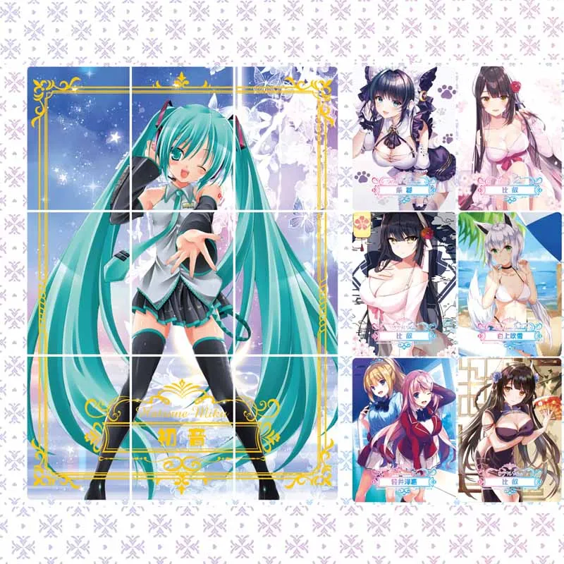 Wholesales Anime beauties A Goddess Story Collection Cards Sexy Swimsuit TCG PR Girls Bikini Goodliness Table Playing Game Boa