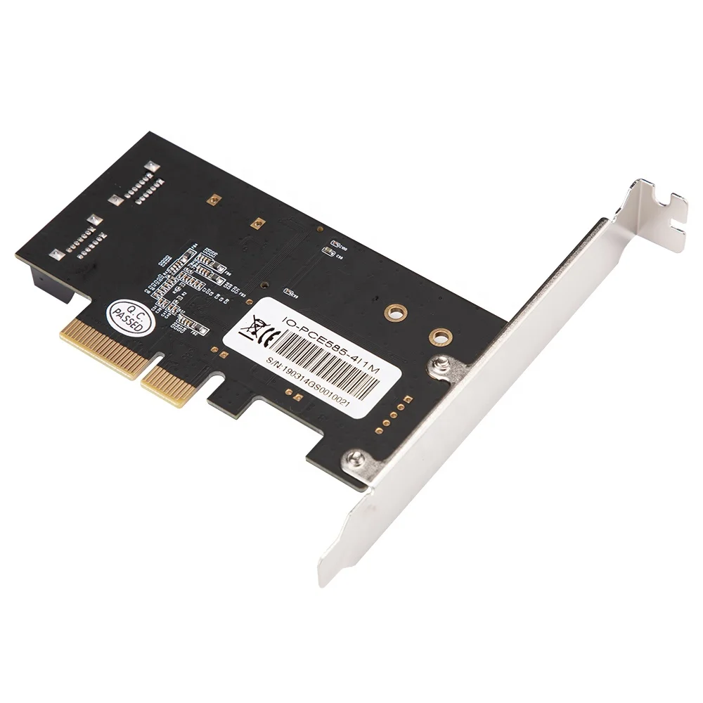 PCIe x4 to 4 Port SATA III 6G SSD HDD Controller and M.2 B Key 2242 Ngff Expansion Adapter JMB 585 Chip for Storage Solution