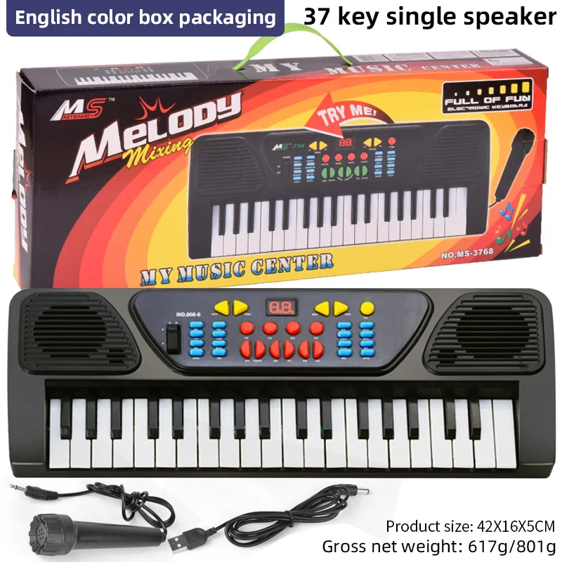 Children Study Education Electronic Keyboard Multifunctional Organ Piano Microphone USB Music Musical Instrument Toys Kids