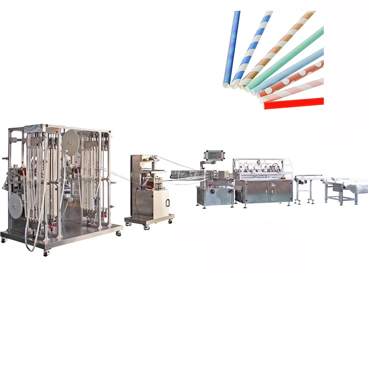 High Speed Disposable Biodegradable Paper Made Straw Making Machine for Drinks