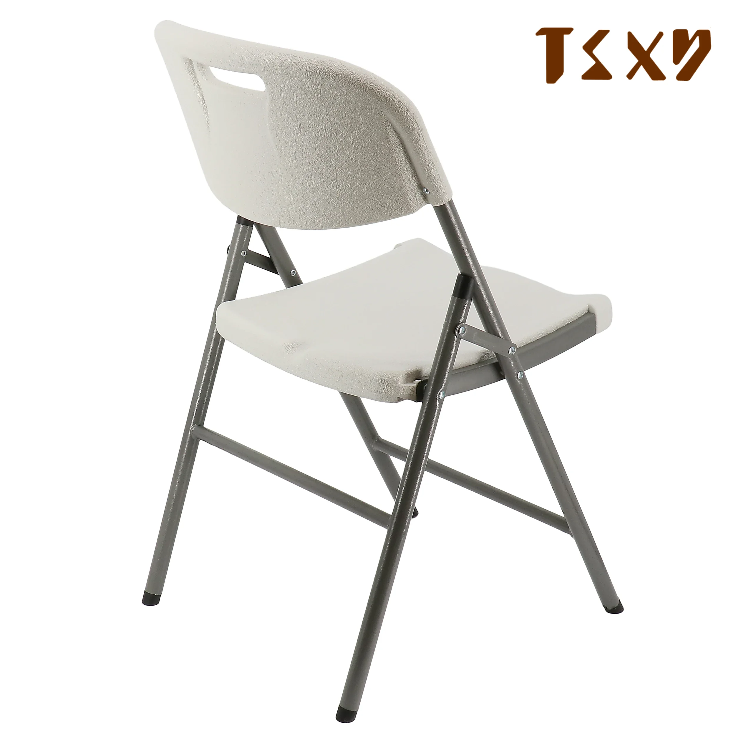 Wholesale Event Chair Camping Furniture Outdoor White Portable Folding Metal Frame Optional HDPE Panel Legs