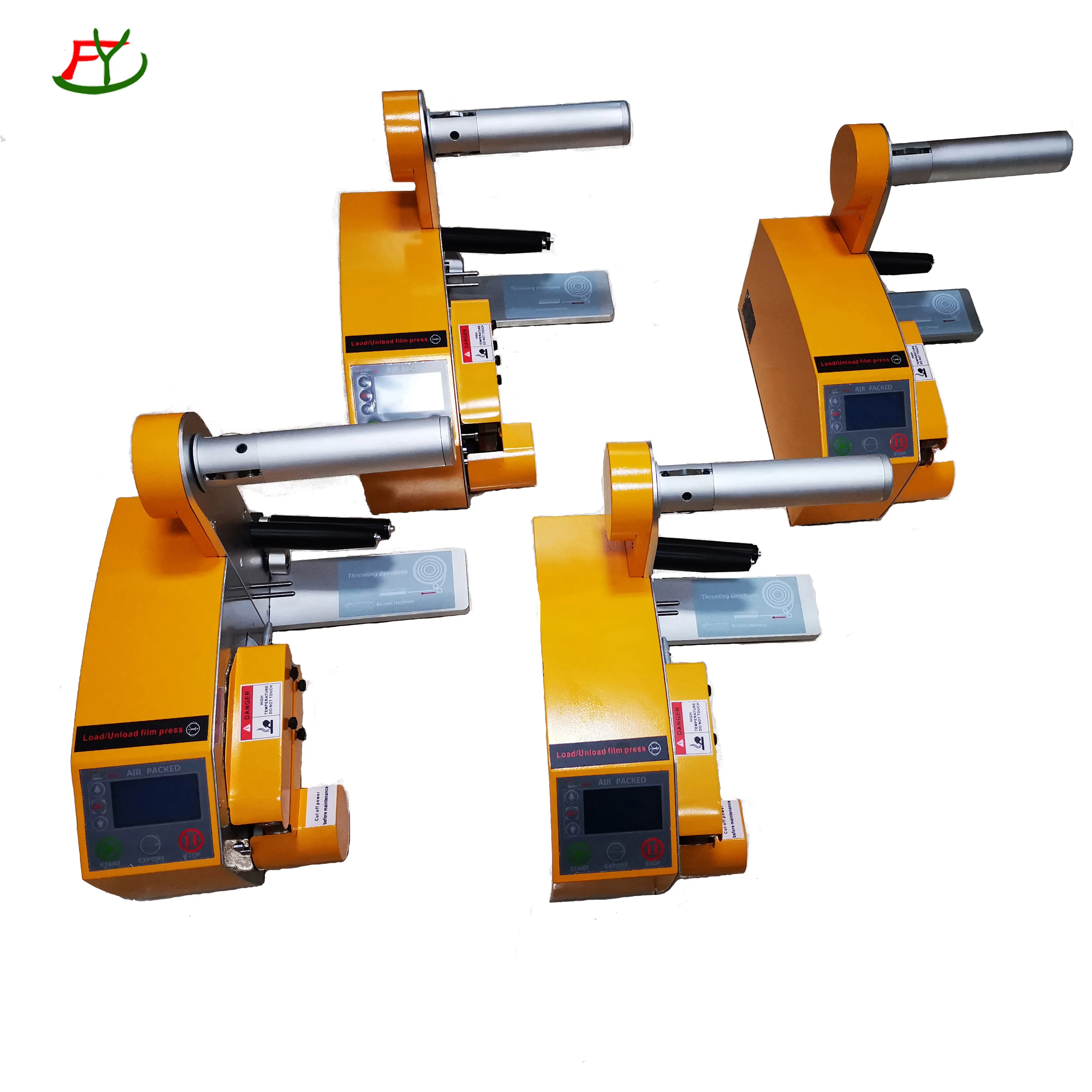 Desktop air pillow making machine works by using a roll of film that is fed