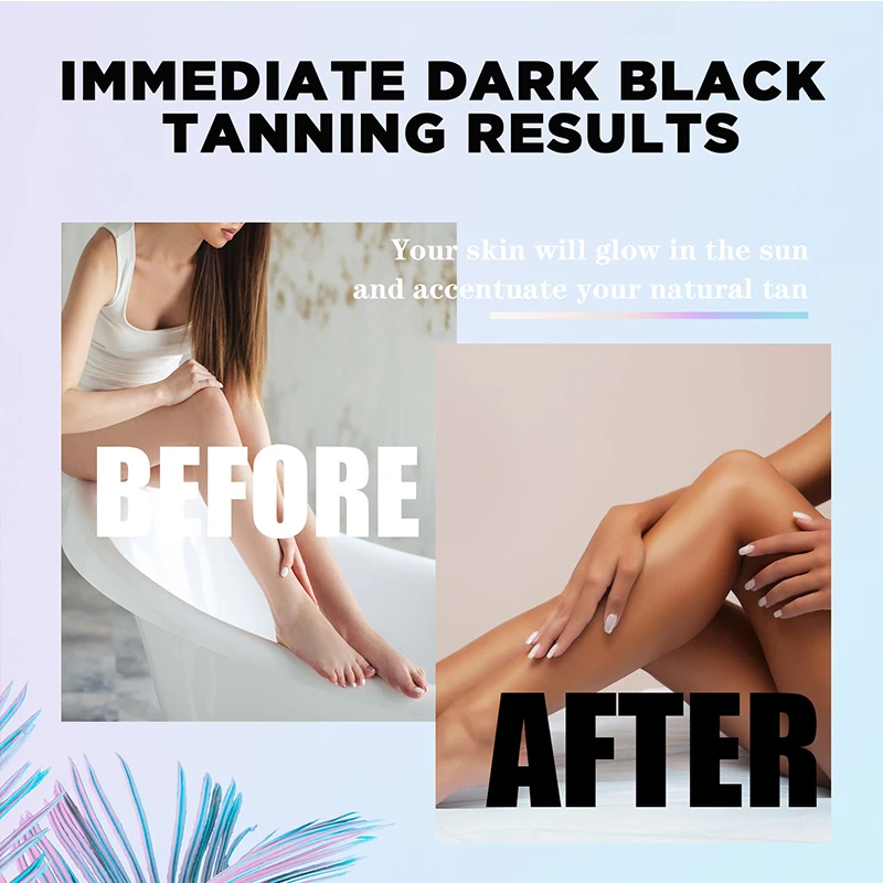 Private Label Wholesale Dark Suntan Tanning Cream Organic Indoor Self Intensive Tanning Gel