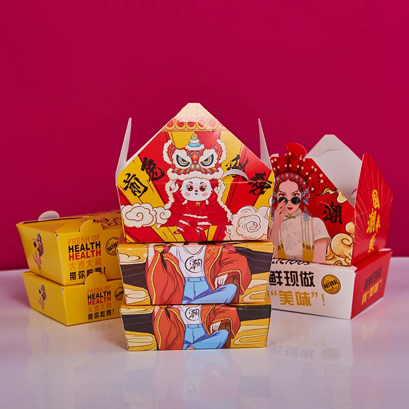 Cupcake Large Sushi Open Window foldable Kebab Kraft Cake Paper Bag And Box For Food