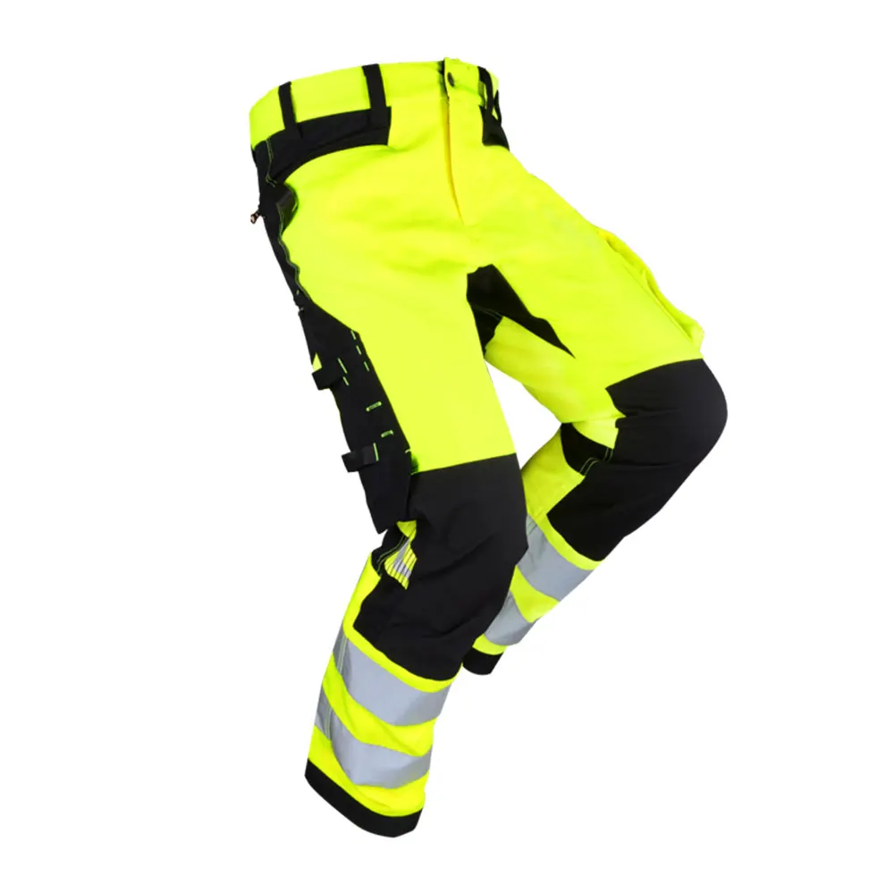 Hivis Stretch Polyester Functional Workwear Trousers Working Pants Men
