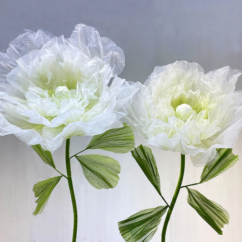Artificial Standing Giant Flower Silk Peony Big Flower For Wedding Stage Decoration