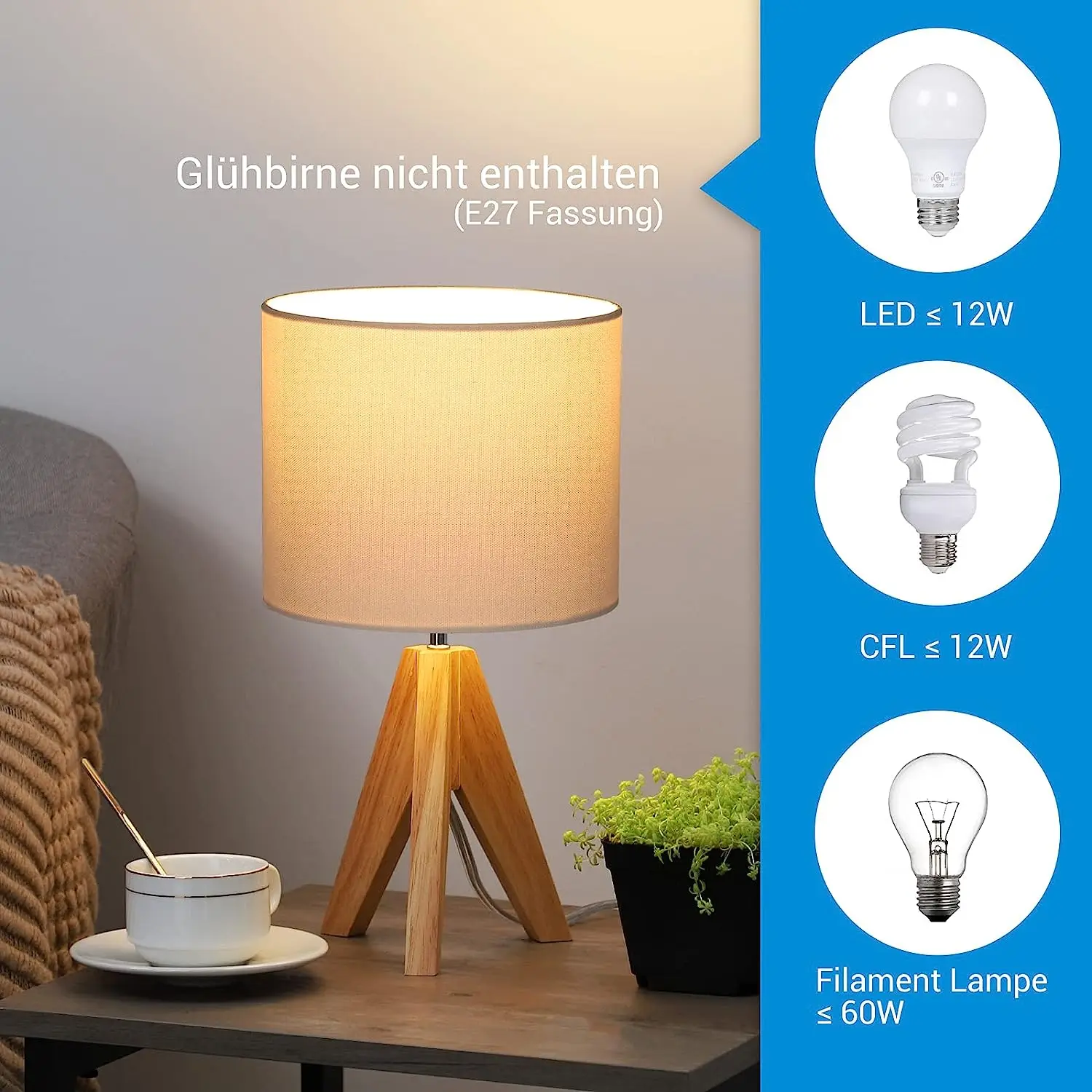DIY Custom Photo Wood Holder Wooden Flexible Usb Rechargeable Reading Light Led on Desk Lamp Dimmable Bulbs Led Table Lamp