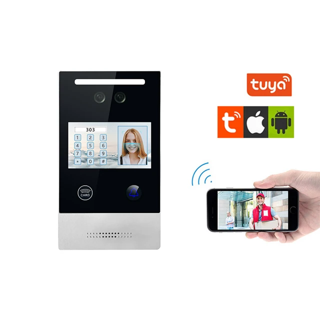 IP System Smart Access Control Products Multi-functional Video Doorbell with HD Camera Tuya APP
