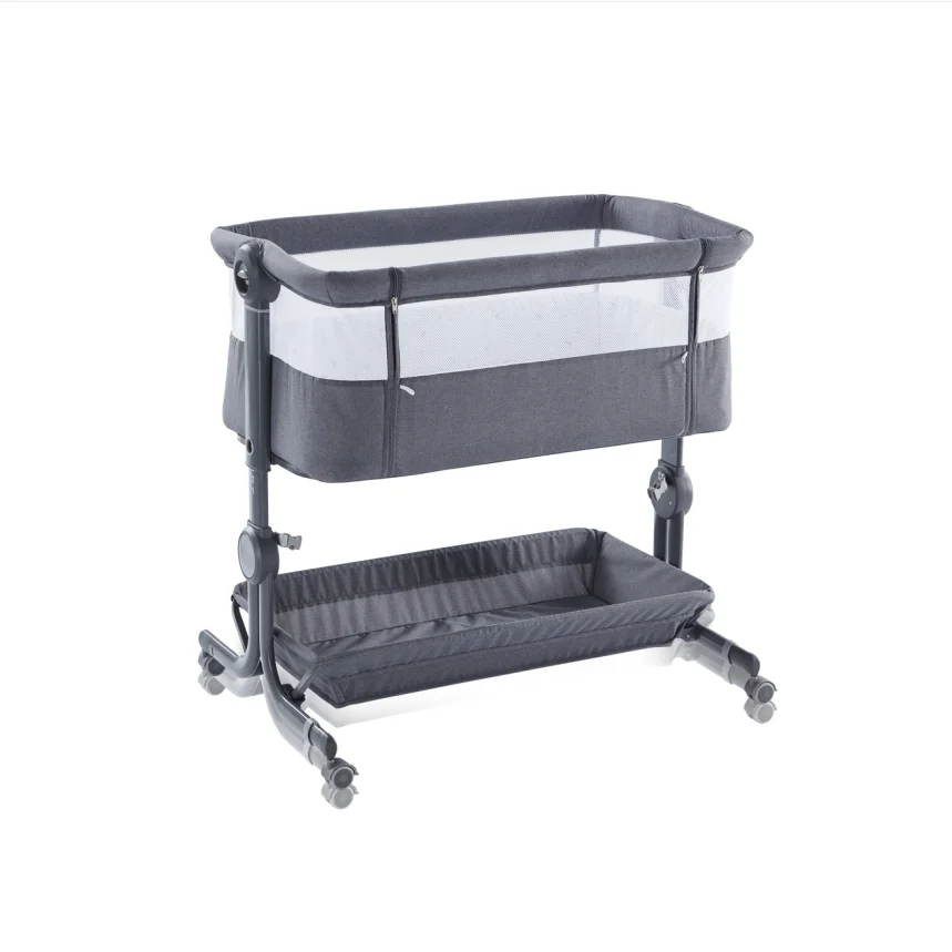 Wholesale Baby Crib Bed Newborn Foldable Travel Bedside Crib Breathable Soft Cradle With Mattress