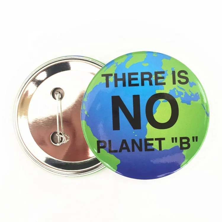 Personalized safety pin cheap custom metal badge