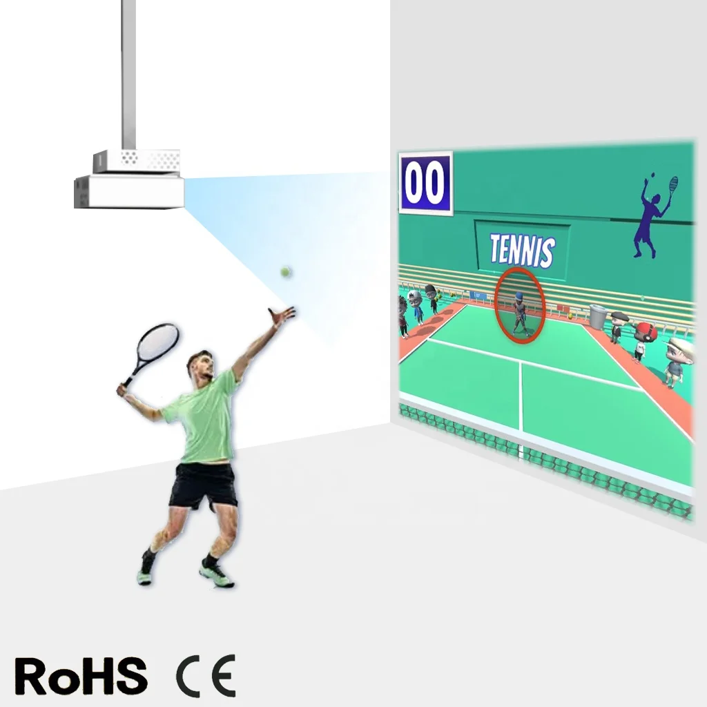 Interactive wall projector game, kids games interactive target smash ball wall