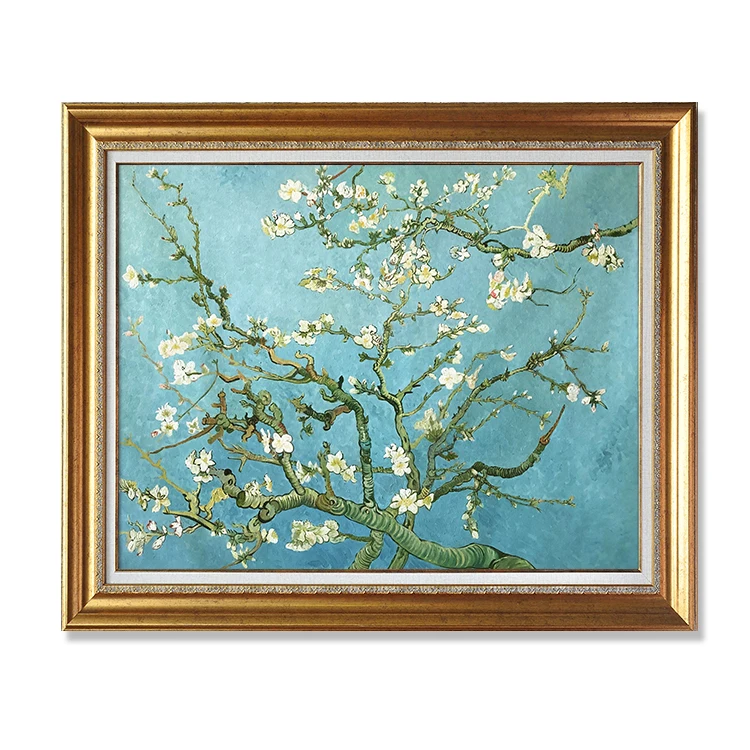 Ручная роспись знаменитая художественная репродукция ветки с миндальным цветком картина маслом ван гога