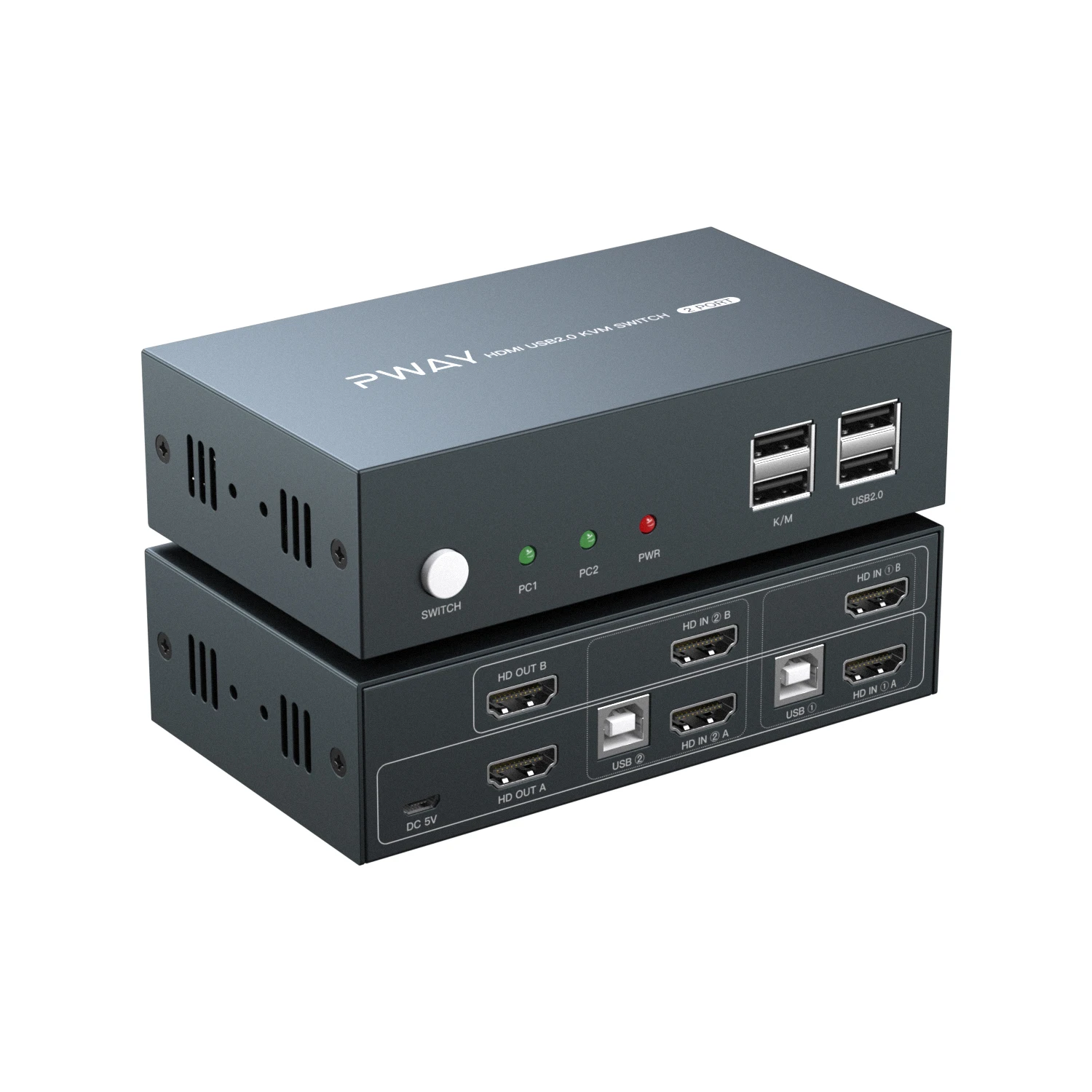 Dual Monitor Kvm Switch 2 Output Hdm i 2 Input Display Support  4K USB2.0 Switch Kvm