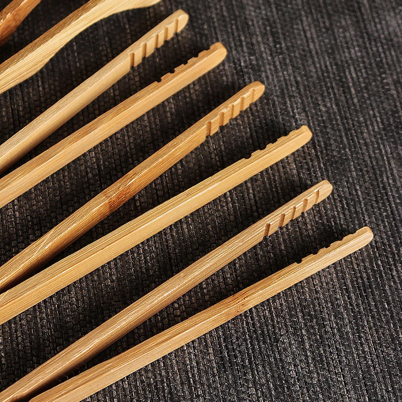 Wholesale Tea Art Wooden Tweezers food safe food tweezers