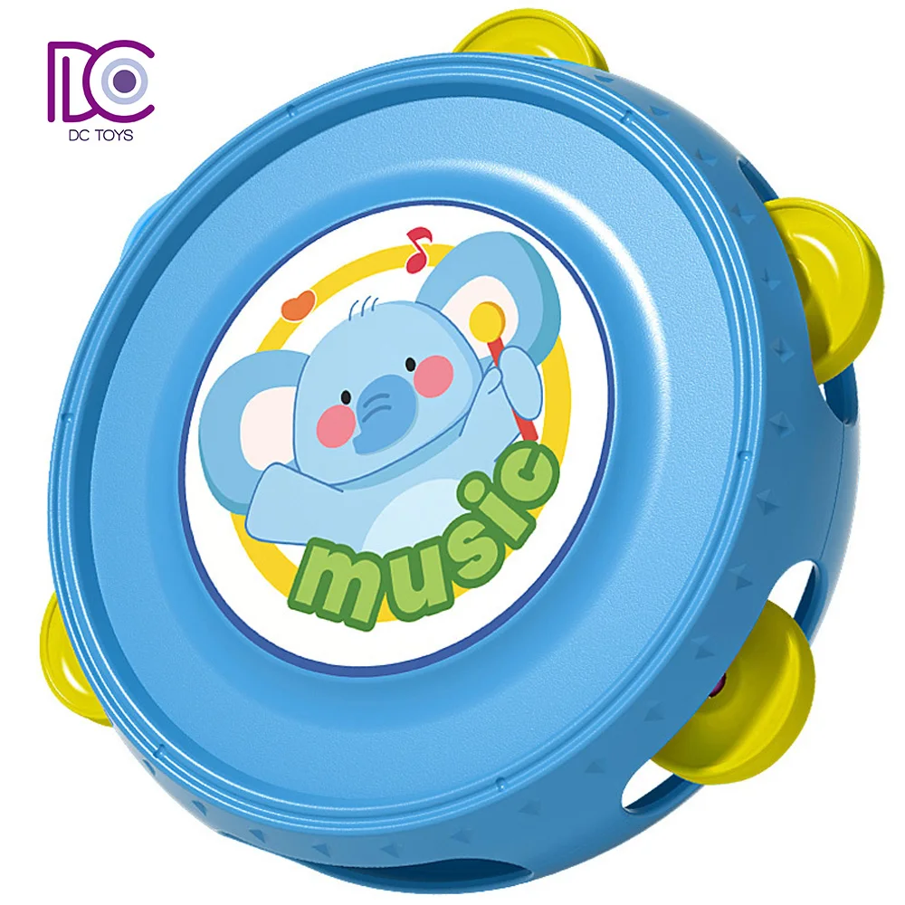 DC baby music tambourine hand clapping bell drum instrument small toy drum plastic kids