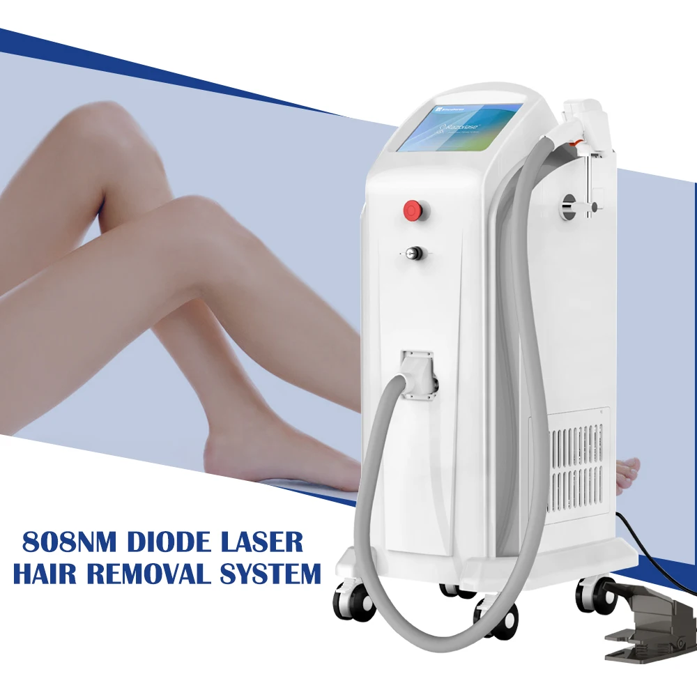 Most powerful diode laser hair removal system 755 808 1064 nm for dark skin TEC cooling system with free training