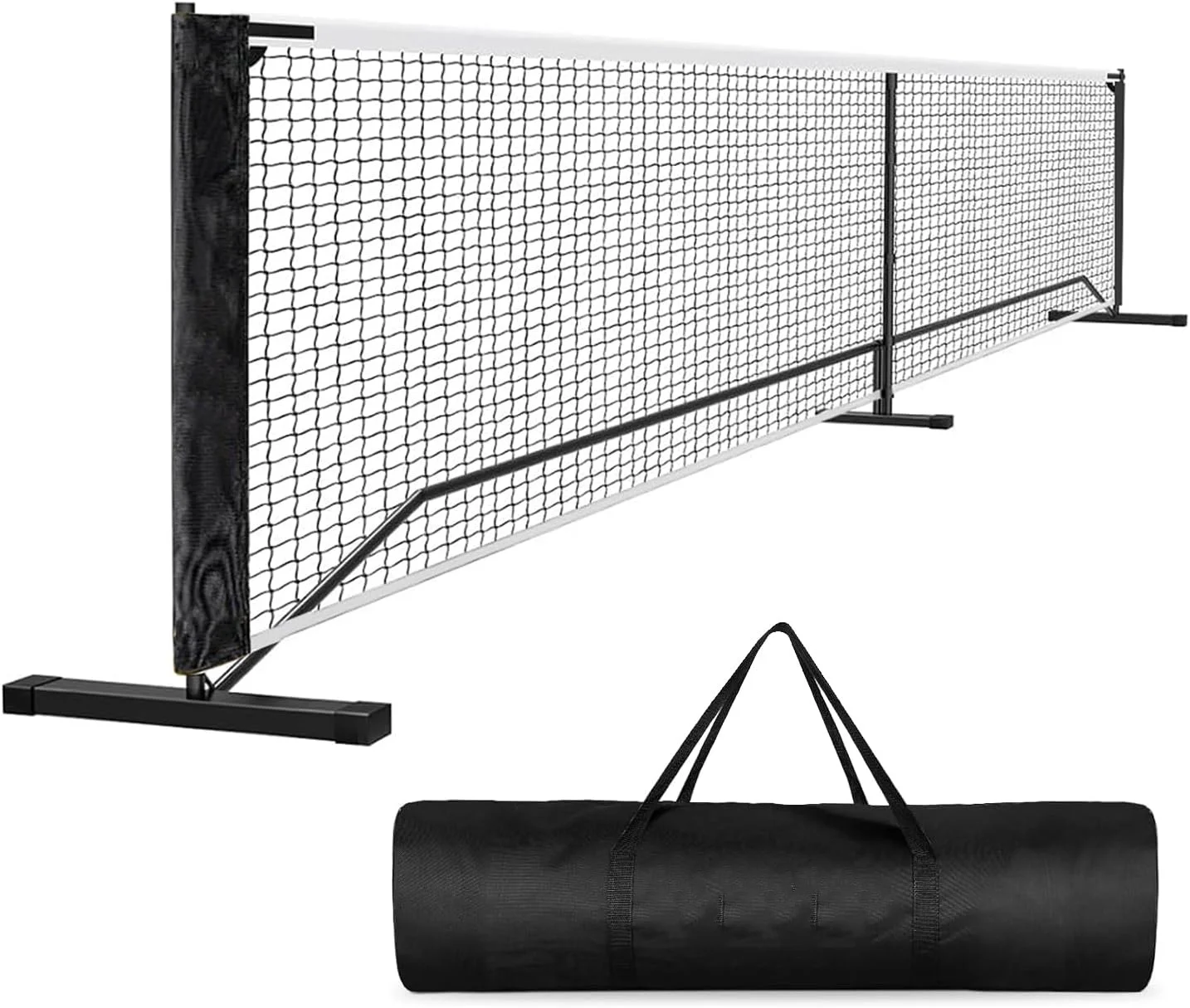 Wellshow Pickleball Nets Portable with Court Marking Kit 22 FT USAPA Regulation Size for Pickleball Game Outdoor