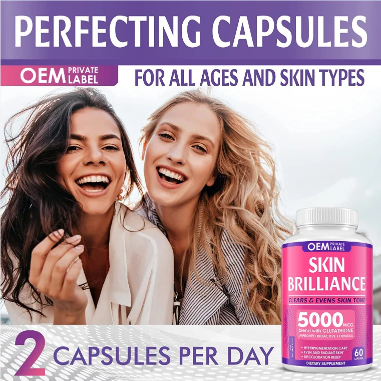 RTS Anti aging Effect and Powerful Antioxidant 5000MG Glutathione Capsules Skin Whitening 60 capsules