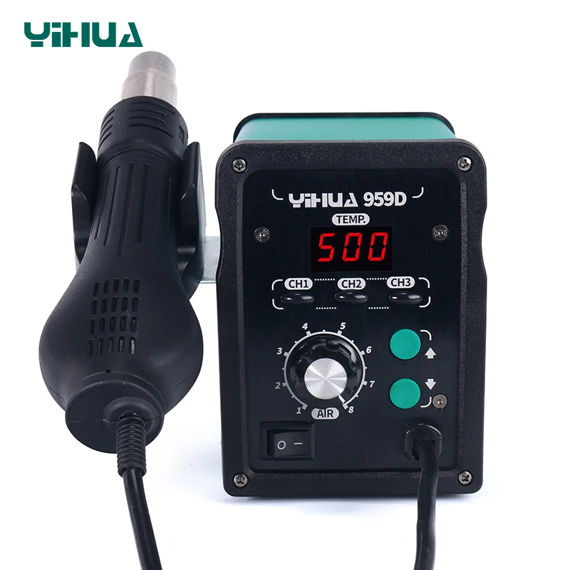 YIHUA 959D Intelligent Lead-free Spiral 700W Hot air Gun Rework Soldering Station for Mobile Motherboard Repairing