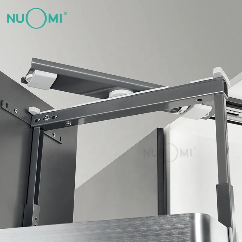 Корзина из алюминиевого сплава NUOMI ALPHA series мягкий закрывающийся вращающийся высокий блок выдвижной буфетный органайзер Кухонное