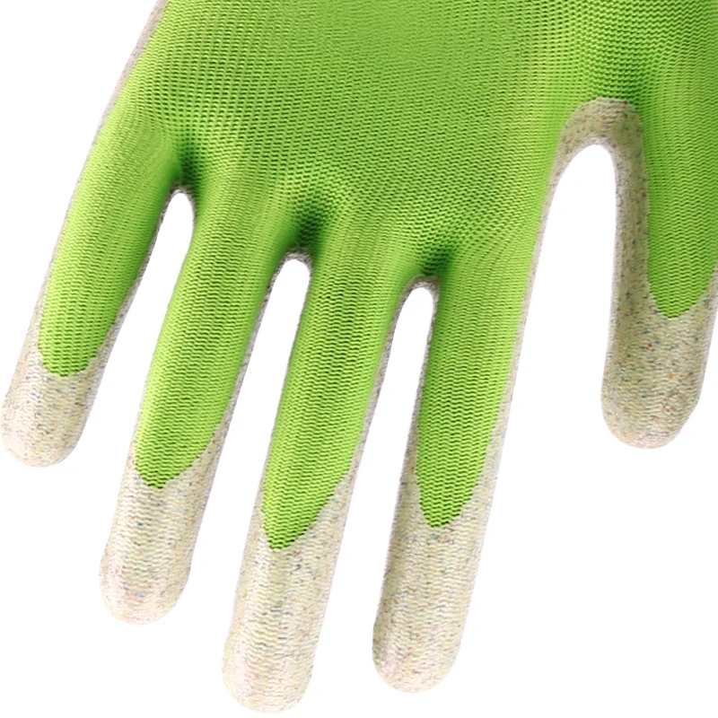 XINGYU Green polyester nitrile coated work gloves customized color EN388 nitrile rubber work safety gloves