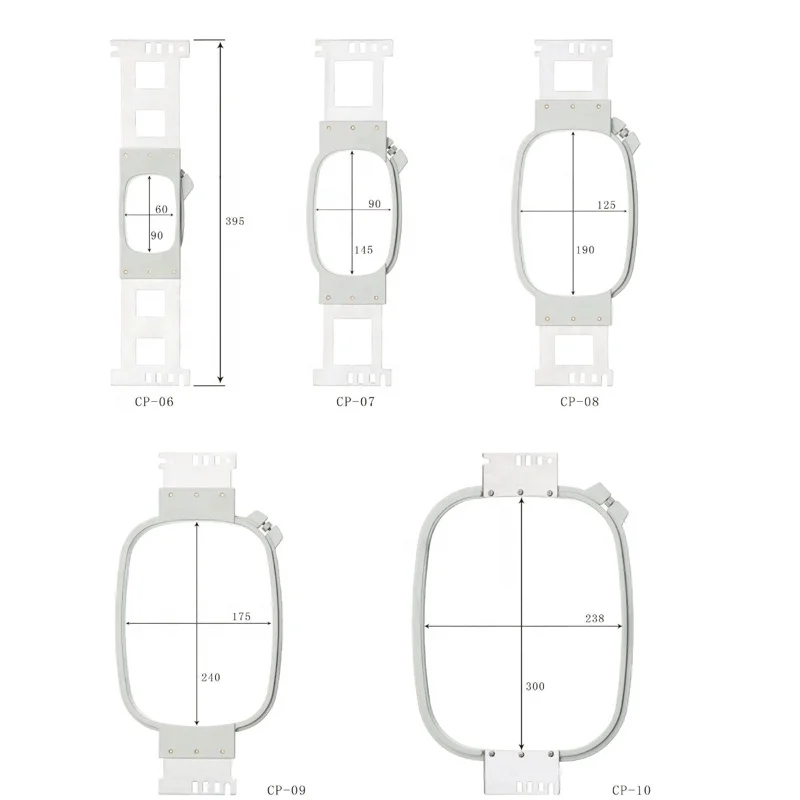 Кольцо для вышивки пластиковой серой прямоугольной рамы, детали для вышивальной машины