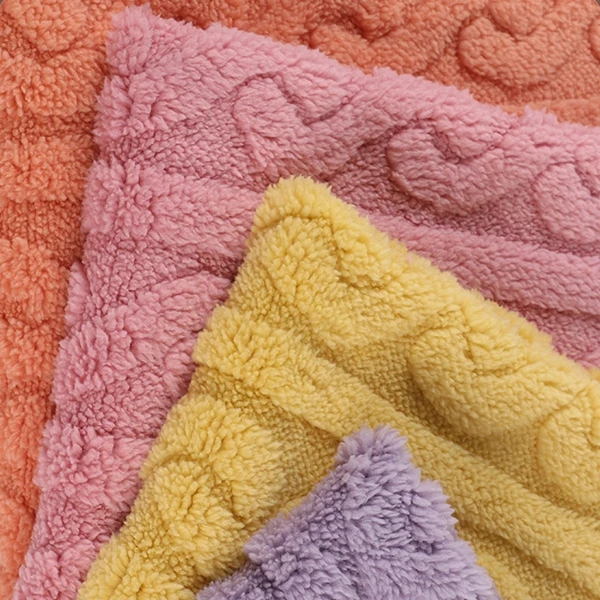 Shaoxing Textile Top Selling Sherpa 3D Jacquard plush Fleece Fabric OEM Two-side Warm Soft Plush Fleece Jacquard Sherpa Fabric