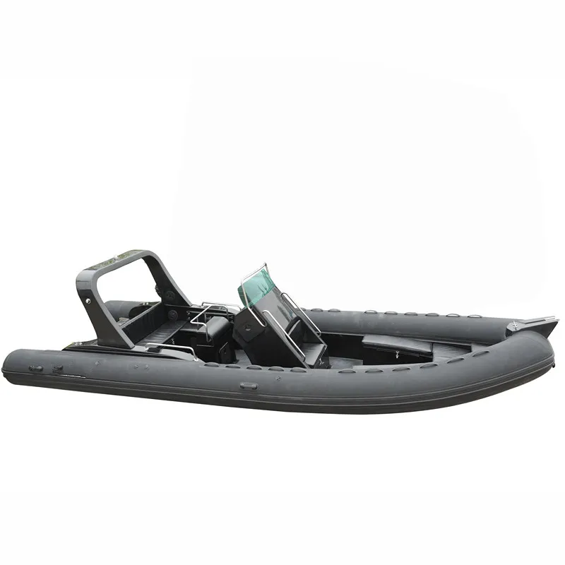 25Feet 7.6m CE Rigin Hull  Inflatable Boat with Double 150hp Motor  RIB Boat Hypalon Fiberglass Hull Fishing Boat