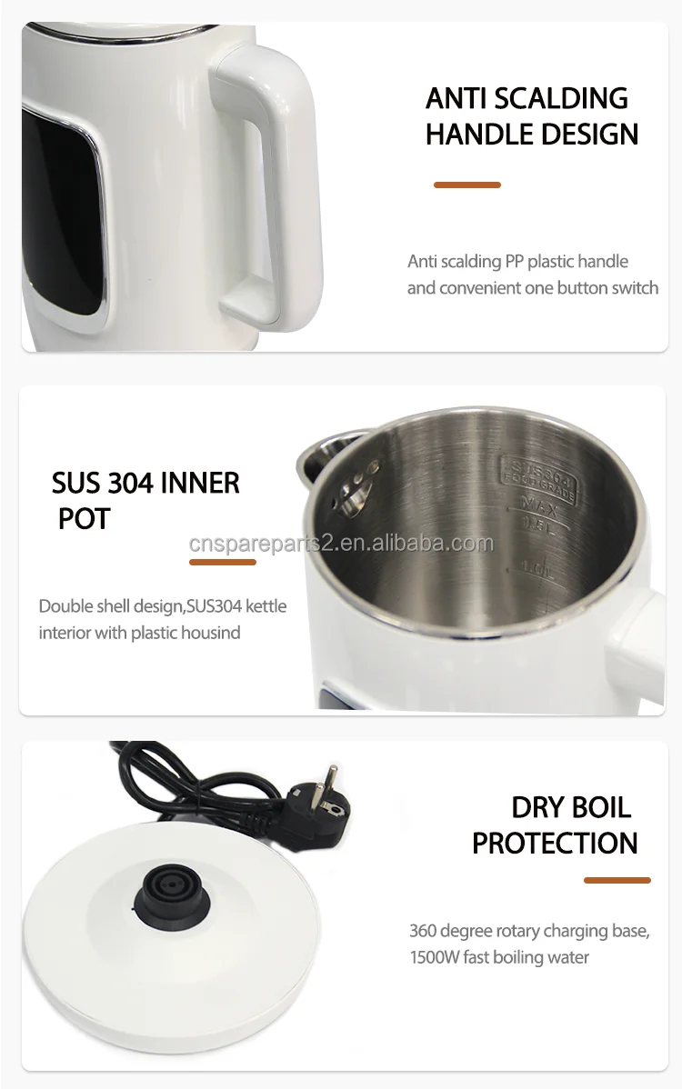 Big Digital Screen Smart Digital Kettle Pre-set Temperature Real-time Temp Display Keep Warm Water Boiler Electric Kettle