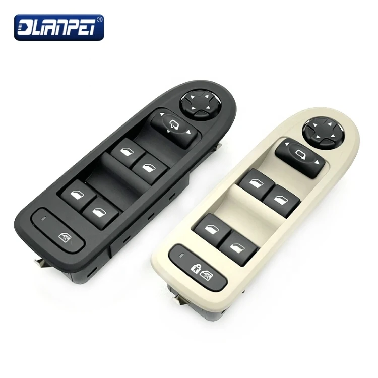 Electric Power Window Master Switch 96666289ZE 98060866Z Window Lifter Switch For Peugeot 408 308 Black And Beige 2 Colors