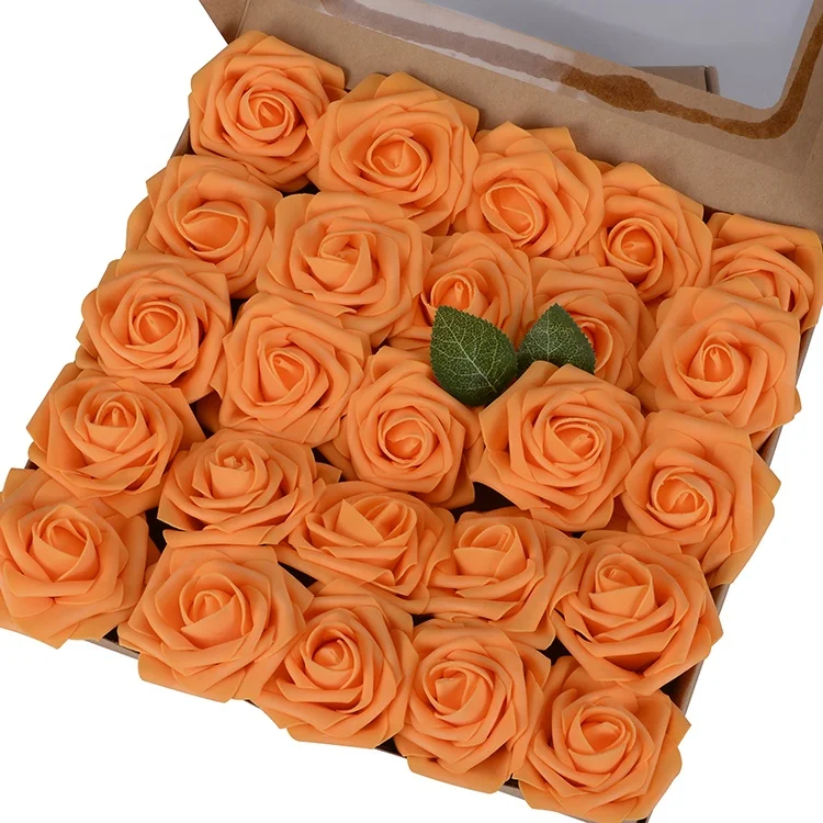 flower for Amazon Hot Sale made of a soft high quality foam for rose flower artificial flower for home decor