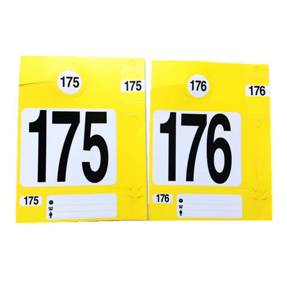 Plastic Numbered Car Tag 1-300