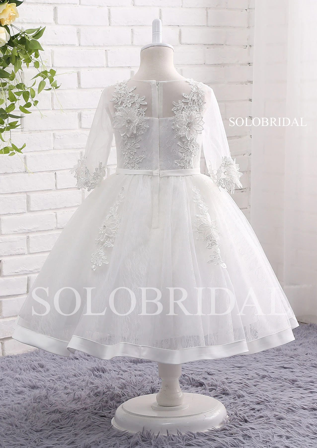 Cheap manufacturer hite cinderella birthday party baby girl dresses wedding flower girl night dress