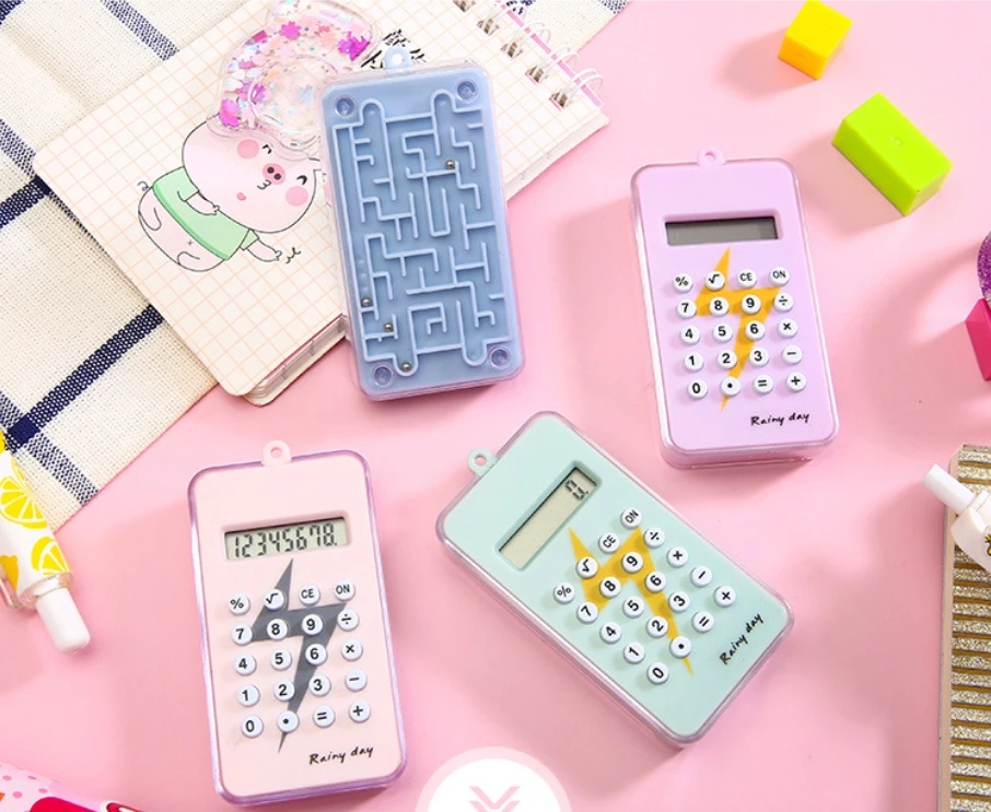 Popular Maze Keychain Creative Small Gift New Cartoon Mini Arithmetic Calculator Bag Pendant Fun Toy