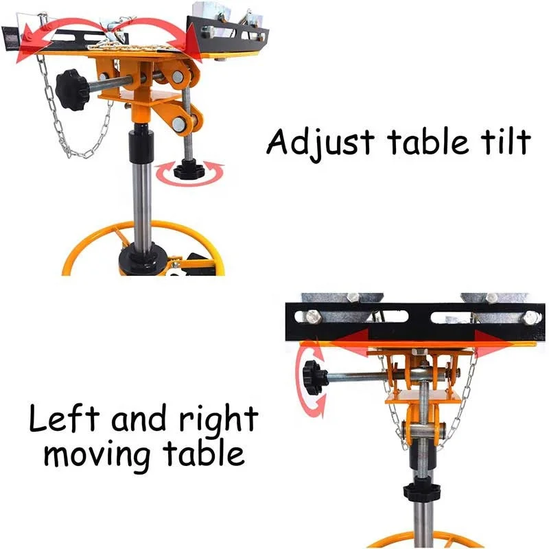 0.5 Ton 1000LBS High Position Car Lift Telescopic Hydraulic Transmission Jacks with 360 Swivel Wheels Lift Hoist