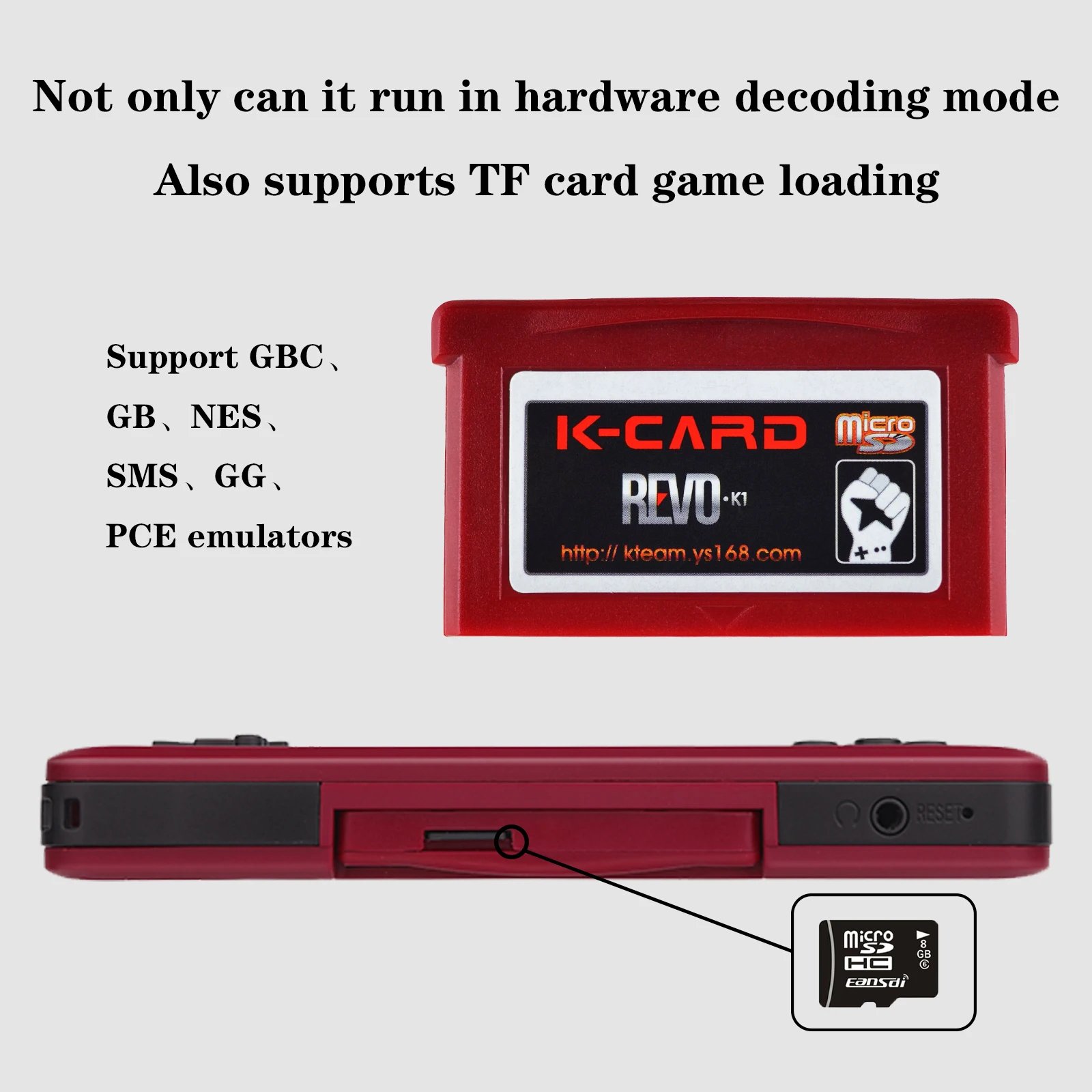 Revo K101 Plus Handheld Video Game Console 3 Inch LCD Screen Retro Arcade Player Support GBA Card Tape