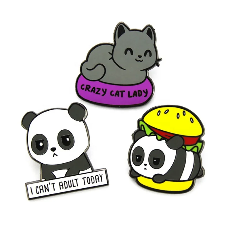 Custom Name badges Manufacturer Logo Metal Gold Star Enamel Animal Lapel Pin With Your Own Design